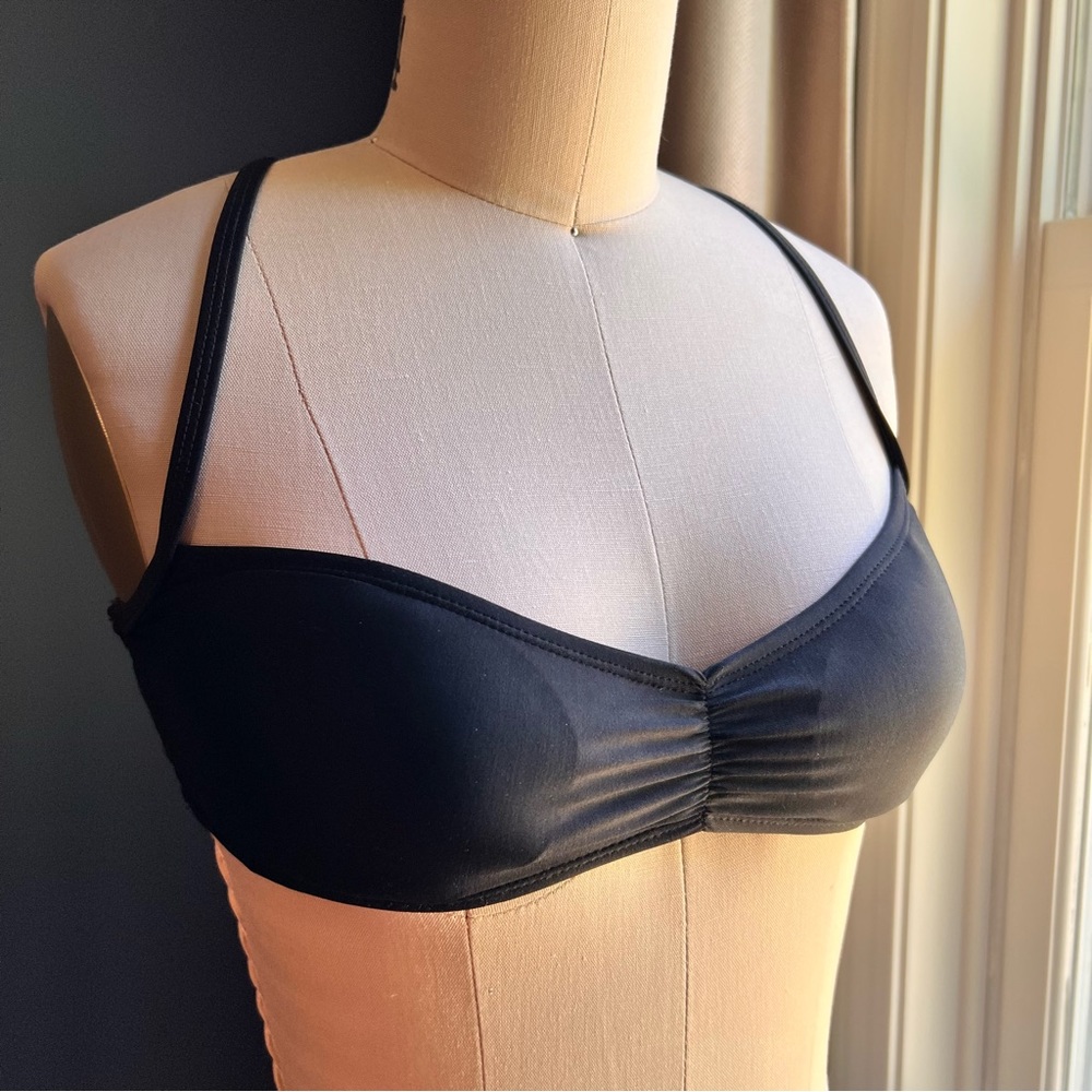 Coral Tropics Black Cage Swim Bikini Top